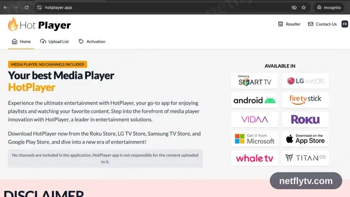 The HotPlayer APK download starting in a browser